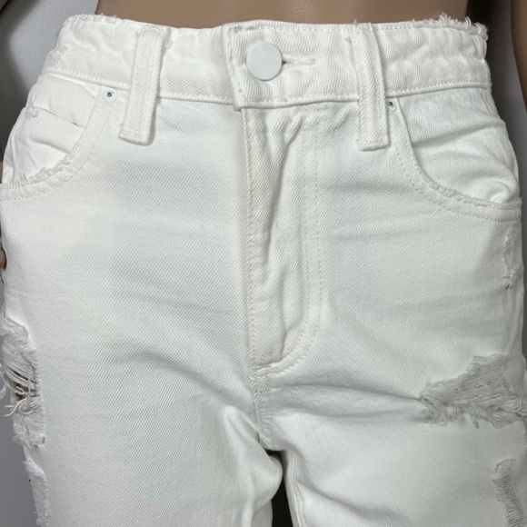 NEW ALEXANDER WANG REVOLVE WHITE DISTRESSED JEANS - Picture 3 of 10